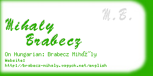 mihaly brabecz business card